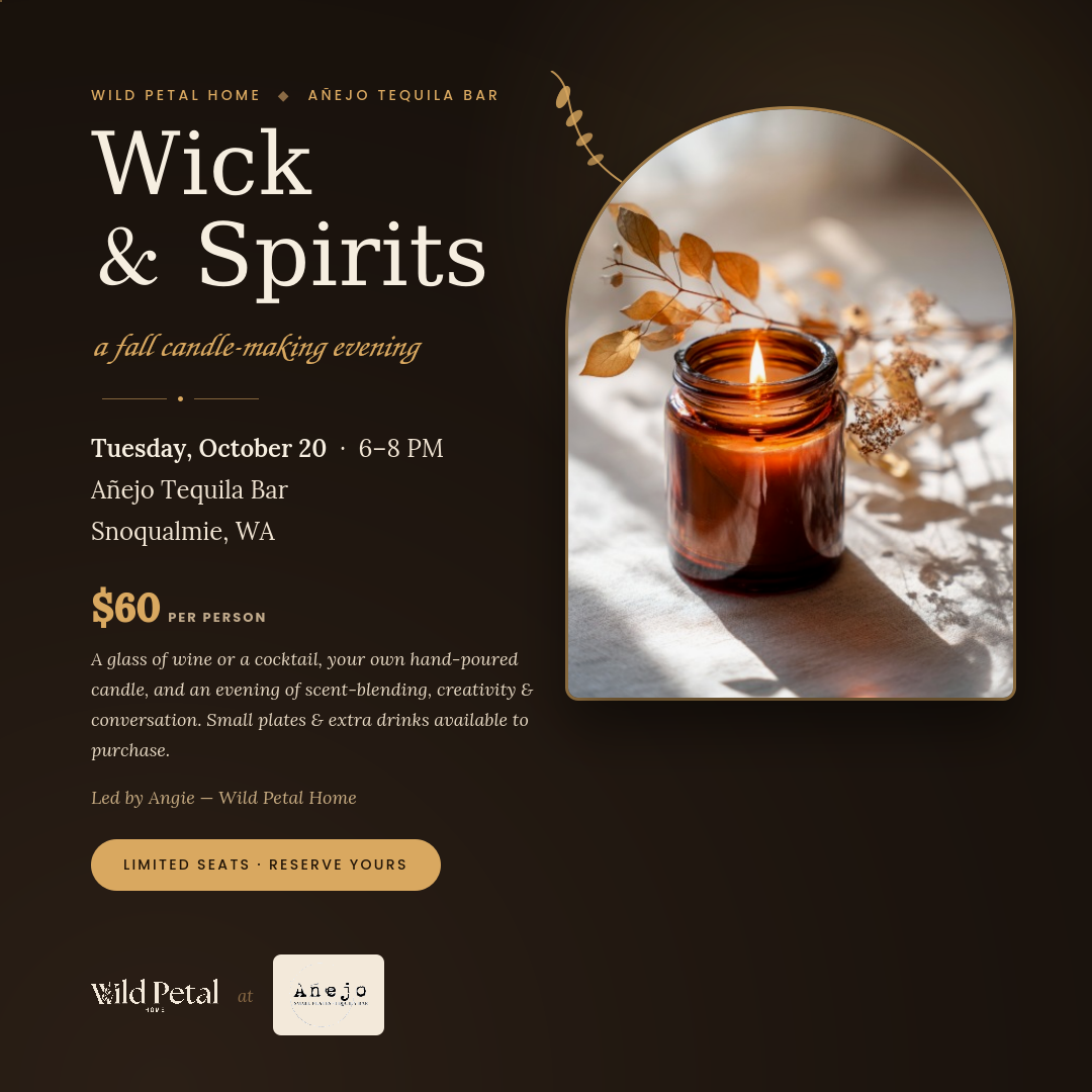 Wick & Spirits - a Candle-Making Workshop at Anejo