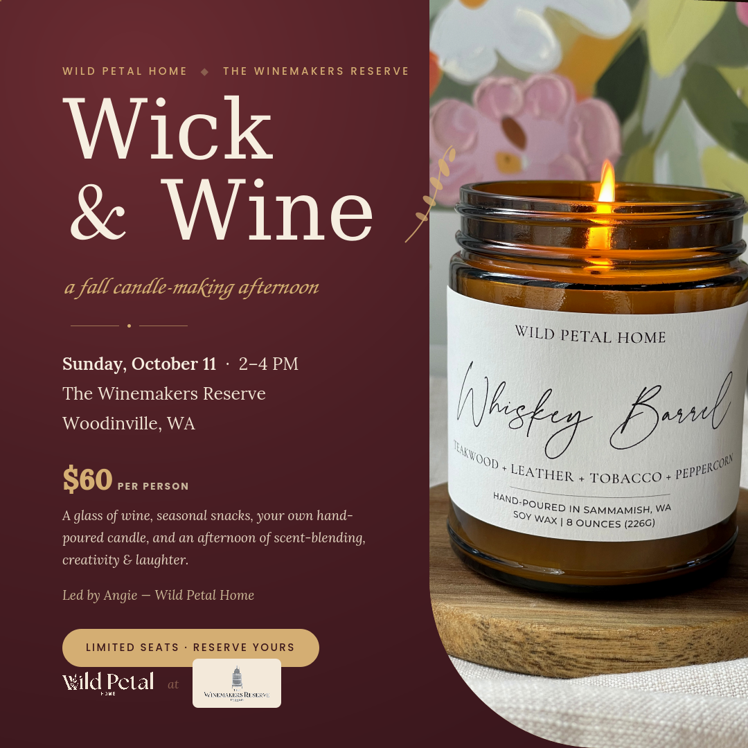 Wick & Wine Candle-Making Workshop at Winemaker's Reserve