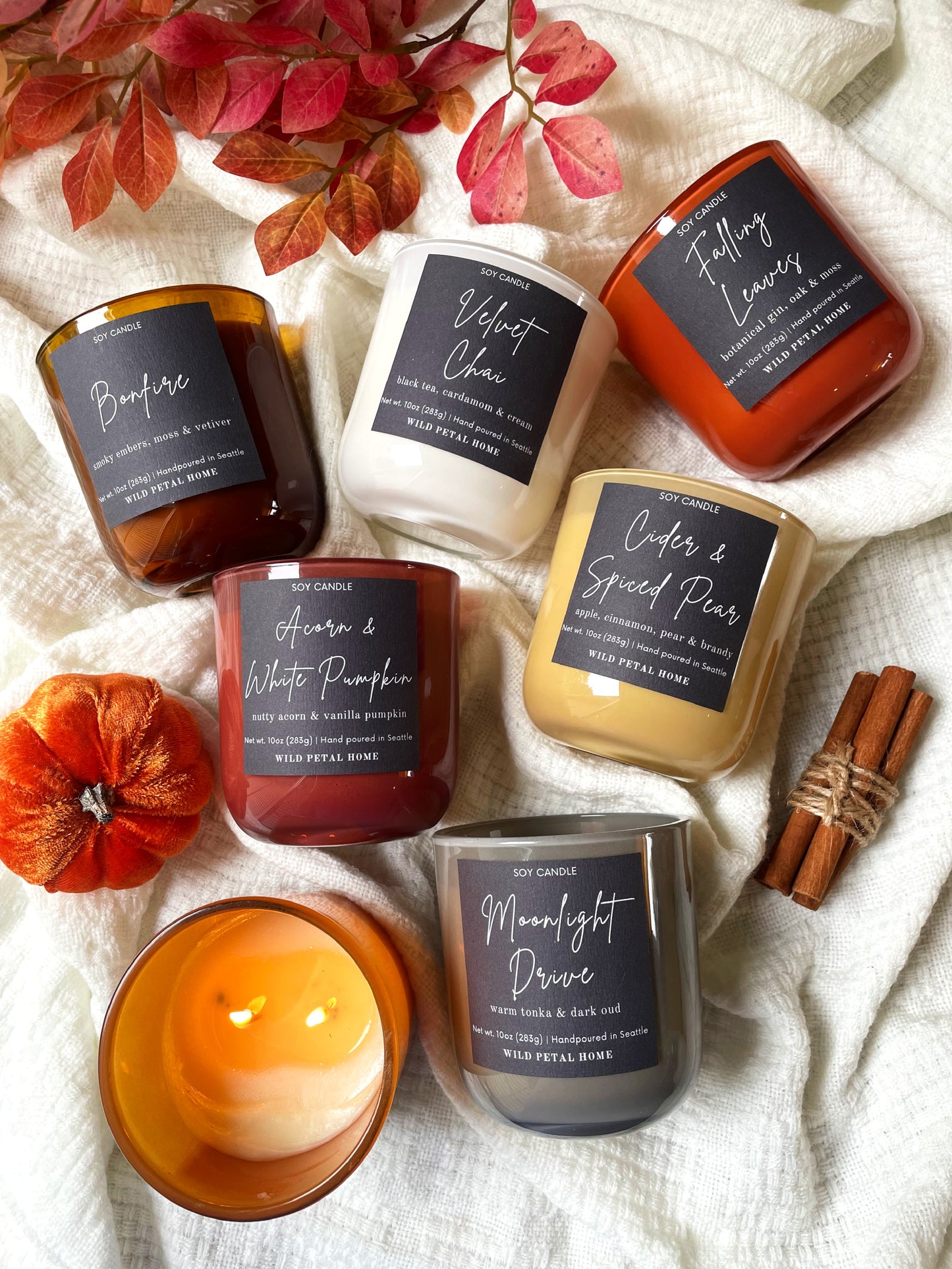 Acorn & White Pumpkin Candle