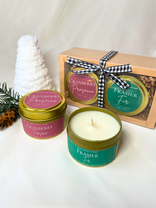 Tin Gift Set - Holiday Candle Duo