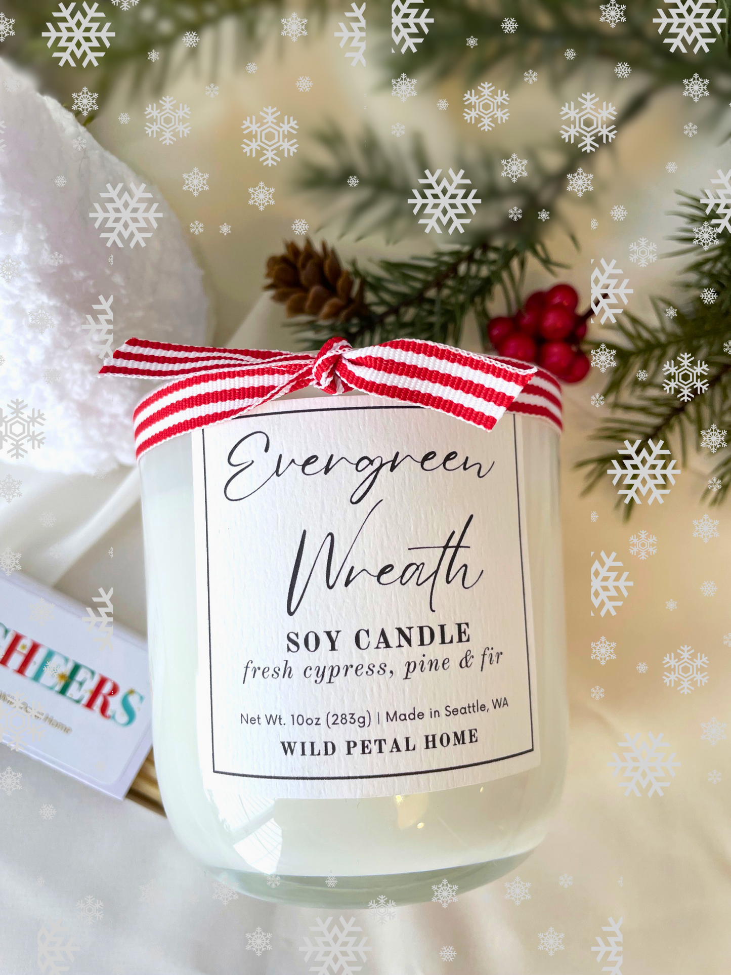 Evergreen Wreath Candle