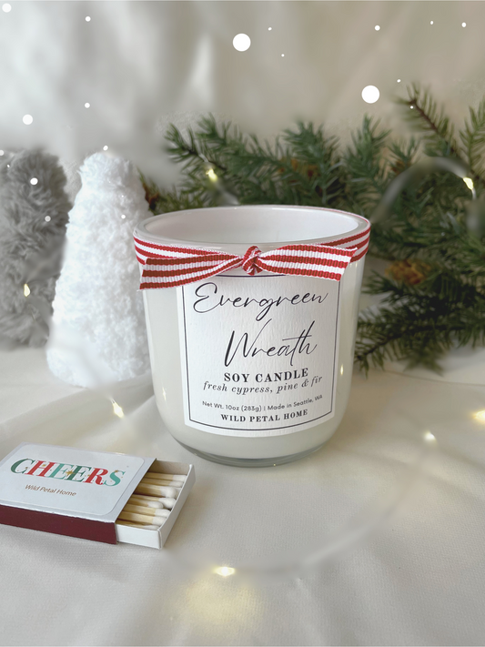 Evergreen Wreath Candle