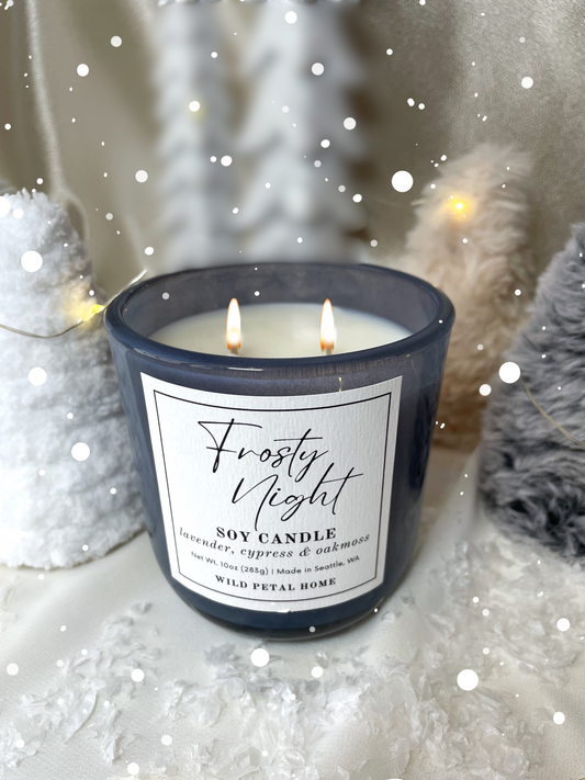 Frosty Night Candle