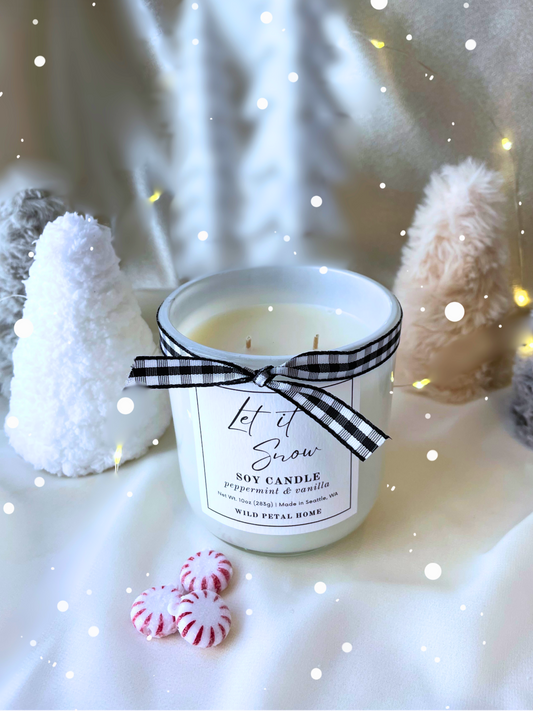 Let it Snow Candle