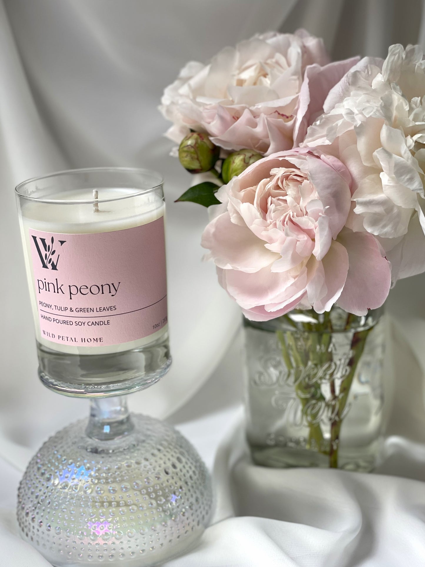 Pink Peony Candle