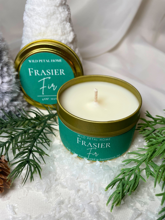 4 oz Gold Tin Candles - Seasonal Scents