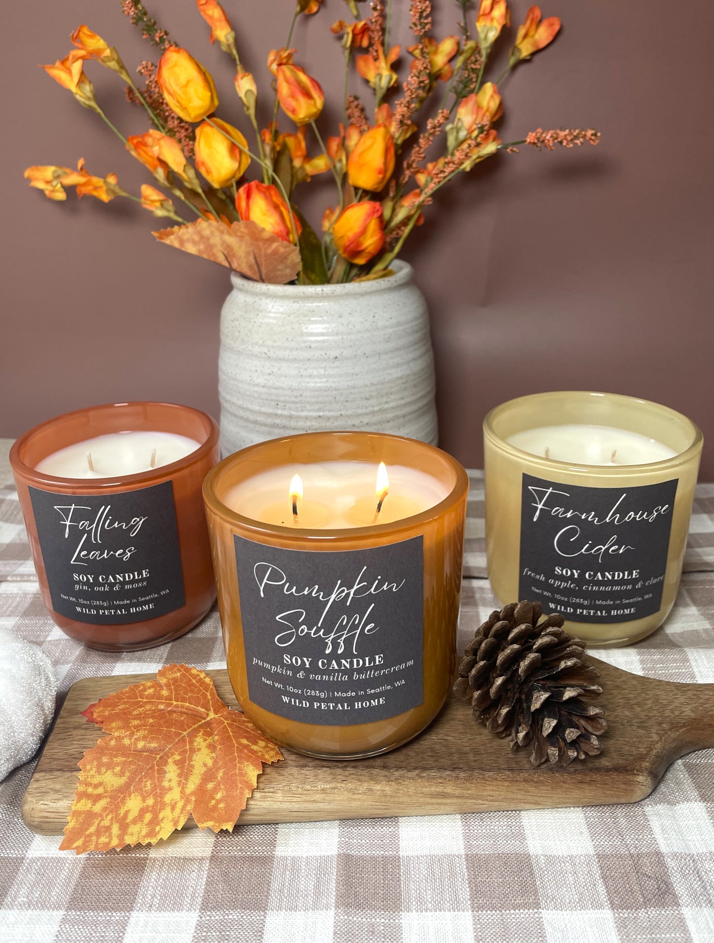 Premium Fall Candle Bundle of 3