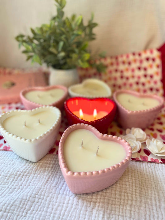 Heart Ramekin Candle