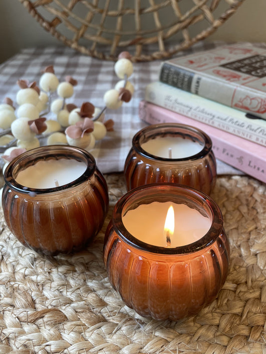 Custom Order for 5 Pumpkin Votives with Moonlight Drive Fragrance